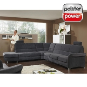 Roller  polsterpower Ecksofa - anthrazit - Flachgewebe