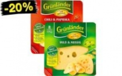 Grünländer Käse-Scheiben oder -Würfel 1.59 €