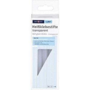 Ideenwelt 10er Set Heißklebestifte, transparent