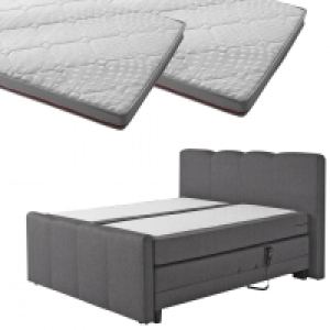 Dänisches Bettenlager  Boxspringbett-Set SUPERDREAM Odense/SUPERDREAM Premium-Visko-Topper (1