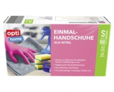 Aldi Süd  optihome 100 Einmalhandschuhe