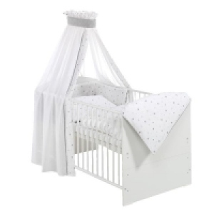 Schardt Komplettbett Classic-Line weiß, Sternchen grau
