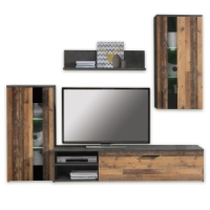 4-teilige Wohnwand - Old Wood Vintage - Betonoptik 99.99 €