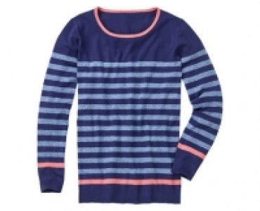blue motion Feinstrickpullover, gestreift