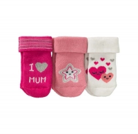 NKD  Baby-Mädchen-Frottierflausch-Socken, 3er Pack