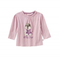 NKD  Baby-Mädchen-Shirt mit Pinguin-Frontaufdruck