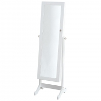 Dänisches Bettenlager  Spiegelschmuckschrank Lone (145 cm hoch, weiß)