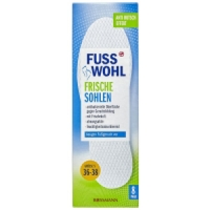Fusswohl Frische Sohlen weiss Größe S 36-38