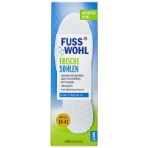 Rossmann Fusswohl Frische Sohlen weiss Größe M 39-41