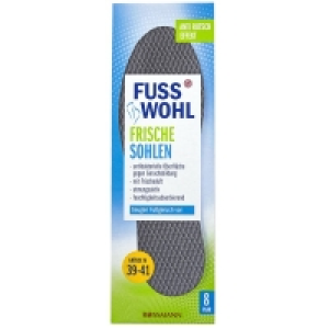 Fusswohl Frische Sohlen schwarz Größe M 39-41