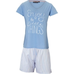 Netto  Damen Shorty Set - Hellblau Gr. M 38/40