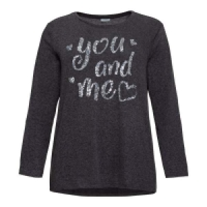 NKD  Damen-Sweatshirt mit Pailletten-Schriftzug, große Größen