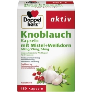 Rossmann Doppelherz Knoblauch Kapseln mit Mistel + Weißdorn