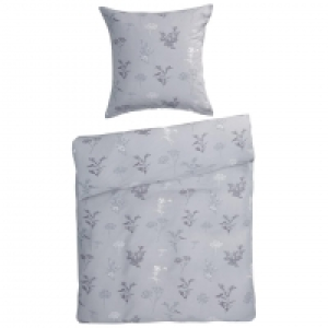 Micro-Seersucker-Bettwäsche Flower (155x220, grau) 12.50 €