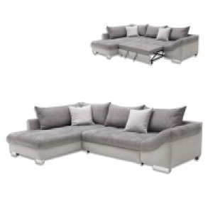 Roller  Ecksofa - melange-silver - Webstoff - mit Liegefunktion