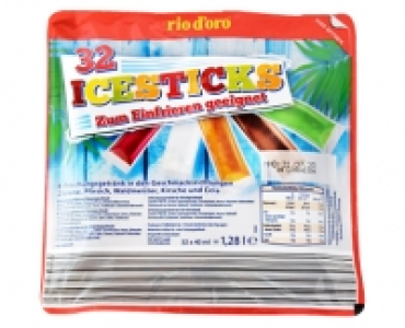 Aldi Süd  rio doro® Ice Sticks 32 x 40 ml