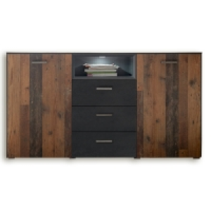 Sideboard - Texas Oak-Schwarzstahloptik - 177 cm 369.99 €