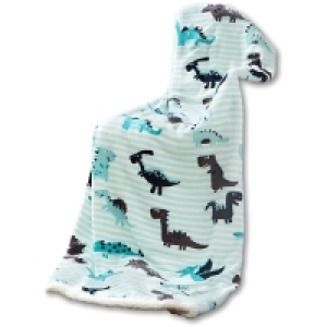 Kinder Kuscheldecke - Dino Stripes Aqua Grey 5.99 €