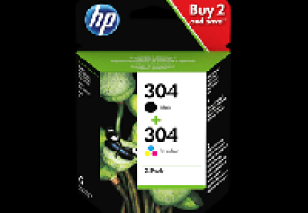 Saturn Hp HP 304 Tintenpatrone 2er-Pack Schwarz/Cyan/Magenta/Gelb (3JB05AE)