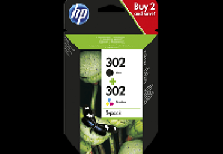 Saturn Hp HP 302 Tintenpatrone 2er-Pack Schwarz/Cyan/Magenta/Gelb (X4D37AE)