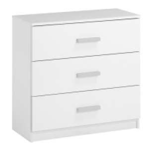 Kommode KABDRUP (3 Schubladen, weiß) 45.00 €