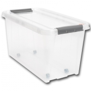 Dänisches Bettenlager  Aufbewahrungsbox PROBOX (80l, transparent)