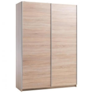 Dänisches Bettenlager  Kleiderschrank SATTRUP (150,4x218, Schiebetüren, Sonoma-Eiche)