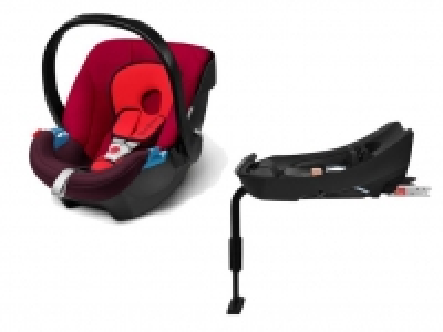 Lidl  CYBEX SILVER Set Babyschale Aton Rumba Red und Base-Fix SL