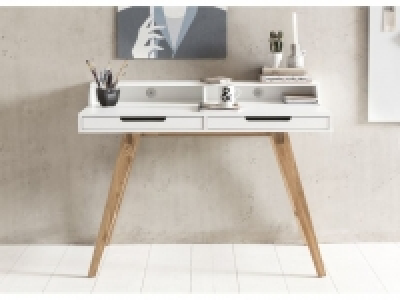 Lidl  Wohnling Schreibtisch SKANDI 110 cm MDF weiß Arbeitstisch Laptoptisch 