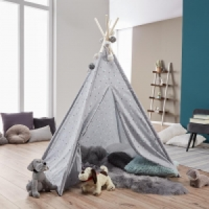 Tipi-Zelt Smilla (hellgrau-mint, Dreiecke) 25.00 €