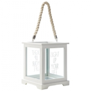 Dänisches Bettenlager  Windlicht Light up your life (Höhe 24,5 cm, weiß)