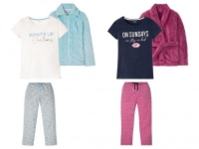 Lidl  ESMARA® Pyjama Damen, 3-teilig, mit Gummizugbund