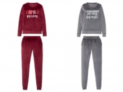 Lidl  ESMARA® Pyjama Damen, aus Nicki-Qualität, mit Flockdruck