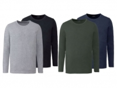 Lidl  LIVERGY® Langarmshirt Herren, 2 Stück, mit Baumwolle