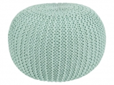 Lidl  LIVARNO LIVING® Sitzpouf, in Häkeloptik, 45 cm Durchmesser, Bezug aus 