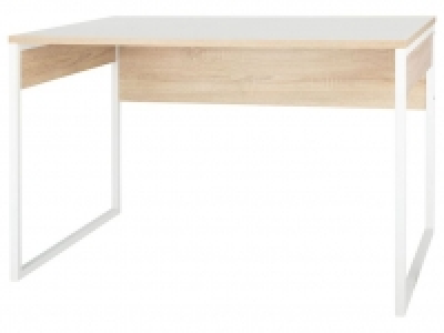 LIVARNO LIVING® Schreibtisch, mit Metallgestell, mattweiß, Eiche-Nachb 82.85 €