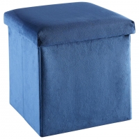 Dänisches Bettenlager  Sitzbox Velour KALUM (blau)