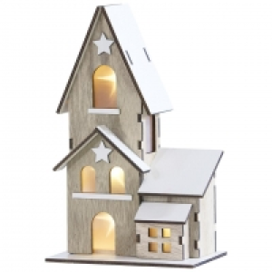 Dänisches Bettenlager  LED-Kirche MARIPOSIT (25,8 cm, Holz)