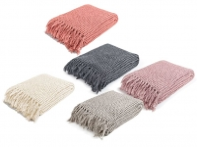 MAGMA Plaid »Waffle«, 130 x 170 cm, Wohndecke, Fransen, stonewashed, B 24.24 €