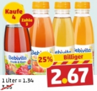 BEBIVITA Fruchtsaft, Apfelschorle oder Tee
