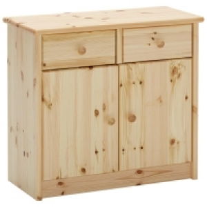 Kommode Mia (2 Schubladen, 2 Türen, breit, natur lackiert) 115.00 €
