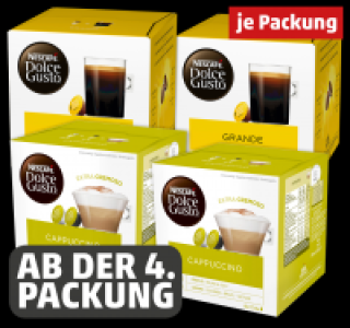 Preis ab 4 Packungen NESCAFÉ Dolce Gusto 3.29 €
