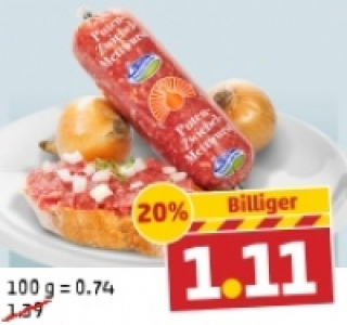 TIMMENDORFER Puten-Zwiebel-Mettwurst 1.11 €