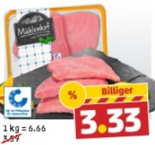 MÜHLENHOF Frische Puten-Schnitzel 3.33 €