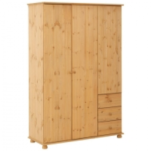 Kleiderschrank Britta (3-türig, Kiefer, gebeizt geölt) 350.00 €