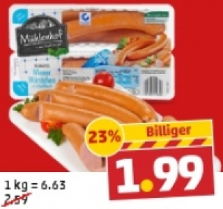 M&Uuml;HLENHOF Delikatess Wiener W&uuml;rstchen