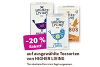 Denns Higher Living -20 % Rabatt auf ausgewählte Teesorten von HIGHER LIVING