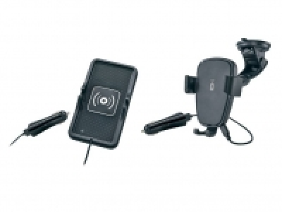 Lidl  SILVERCREST® KFZ-Halterung, mit induktiver Ladung, 2 USB-A-Ladeanschlü