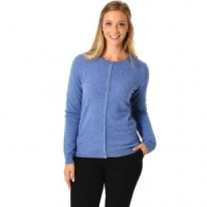 Adagio Cashmere-Strickjacke Kopenhagen, uni, Knopfleiste, Rundhals,  89.99 €