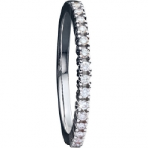 Moncara Damen Ring, 375er Weißgold mit 15 Diamanten